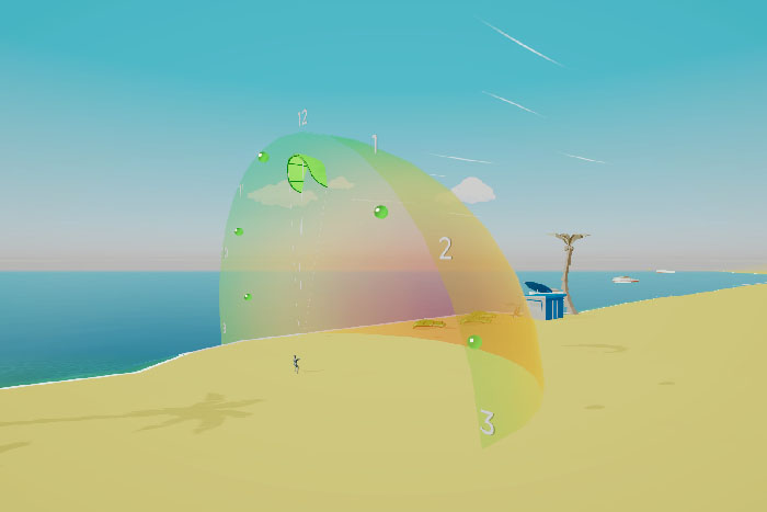 Kitesurfing game wind window